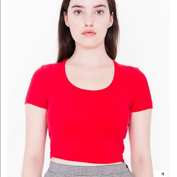 American apparel baby rib crop tee