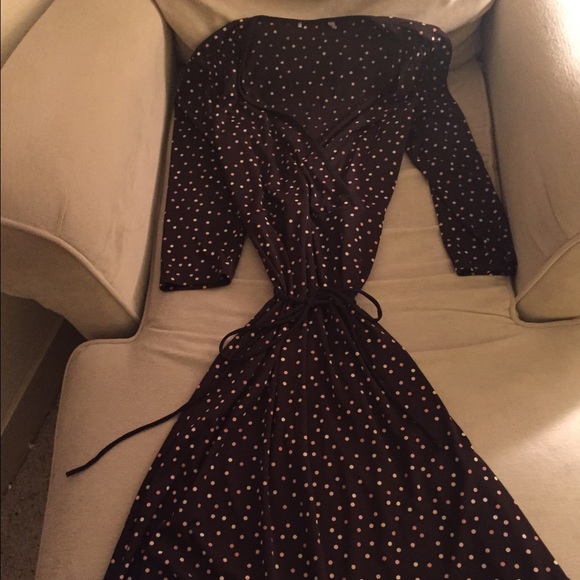 Brown Dress With Fun Dots