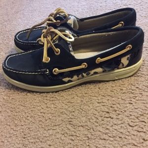 Black and leopard sperry's