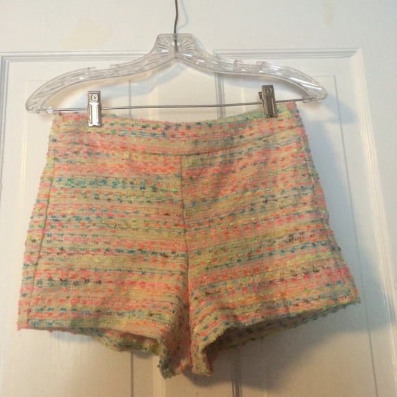 Colorful high wasted Forever 21 shorts.