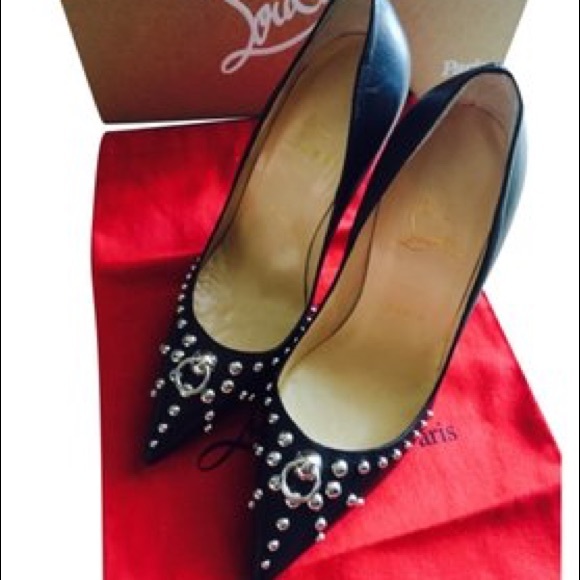 New, Christian Louboutin black high heel shoes.