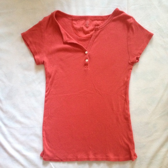 GAP | Ribbed T-shirt in Coral Color - Picture 2 of 2