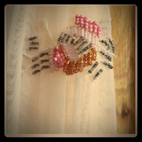 BLUSH Sheer overlay tank with intricate beading