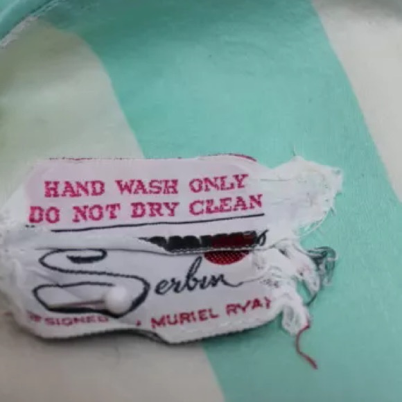 🚫🚫SOLD Vintage 1960's mod striped dress flowers - Picture 2 of 4