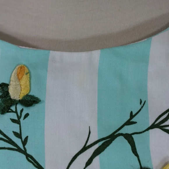 🚫🚫SOLD Vintage 1960's mod striped dress flowers - Picture 3 of 4