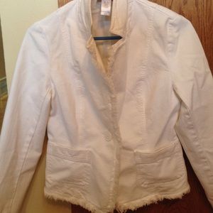 Jones New York white jean jacket