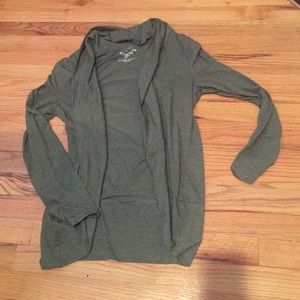 Super comfortable lightweight olive cardigan