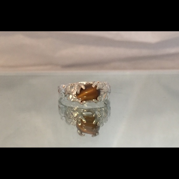 Tiger Eye Silver Ring