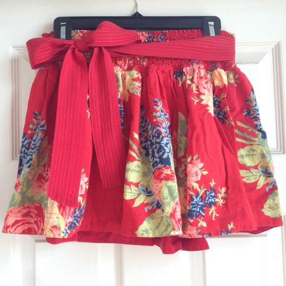 Red Flower Abercrombie & Fitch Skirt