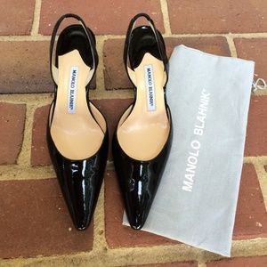 NEW Manolo Blahniks! Carolyne shoe, Black Patent