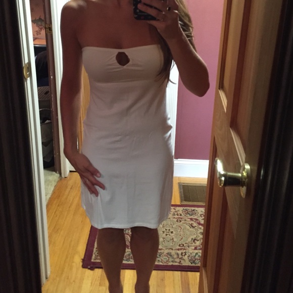 Victoria's Secret white bra top strapless dress