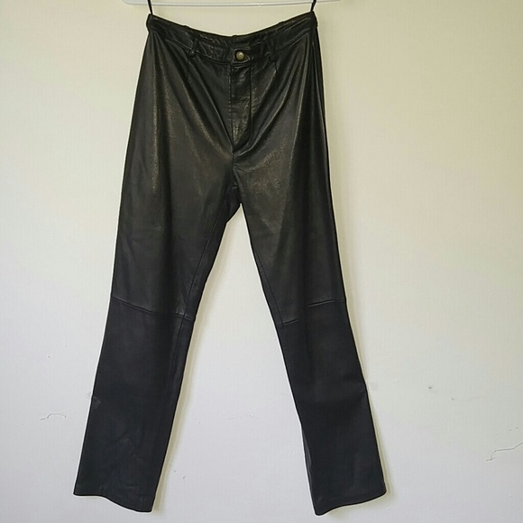 Vintage black perfect leather pants
