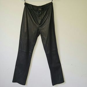 Vintage black perfect leather pants