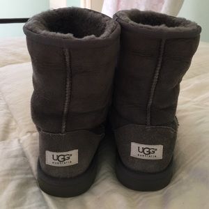 Short grey Uggs size 6