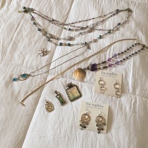 Lot of lia Sophia jewelry.