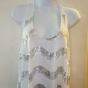 White sequins tank