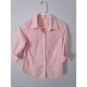 A cute pink button up top