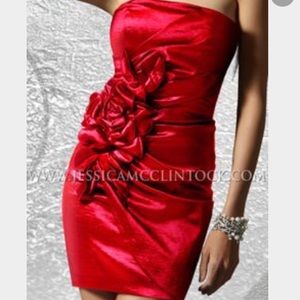 Jessica McClintock red cocktail dress!