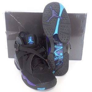 Air Jordan 8- Size 5.5Y - Black/Concord/Aquatone