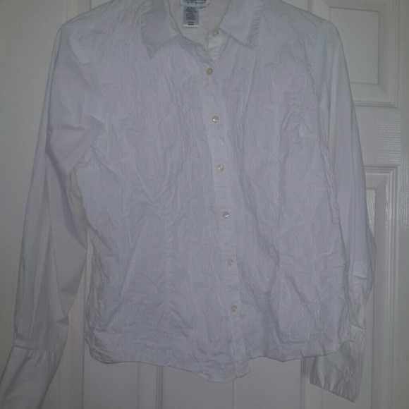 White rumpled front shirt