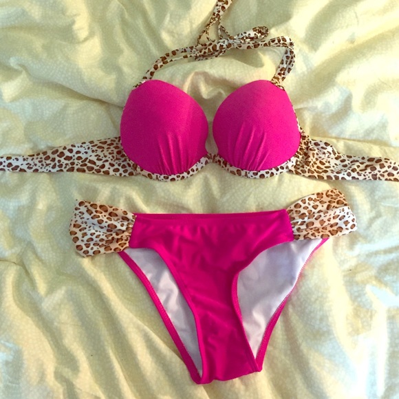 Hot Pink & Cheetah Bathing Suit