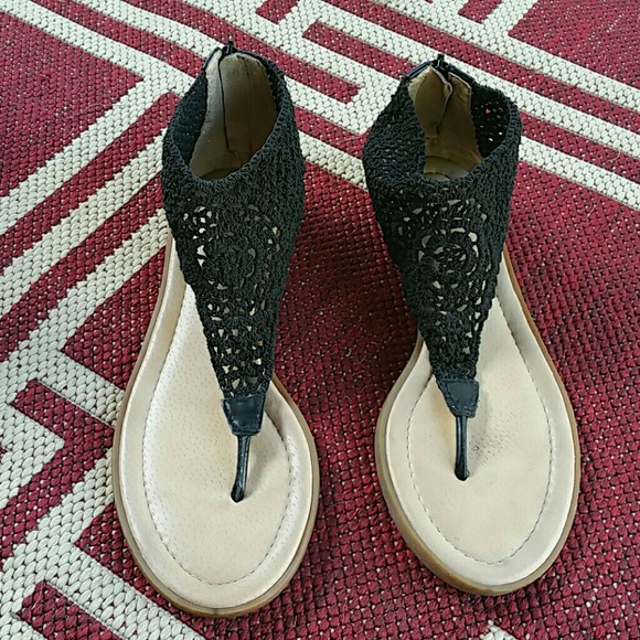 Crocheted sandals sz 8