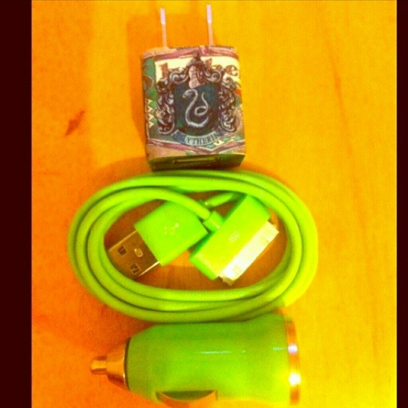 Harry potter slytherin phone charger set
