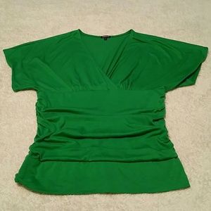 Green v neck top