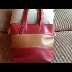 Authentic Leather Coach Purse- shoulder tote large