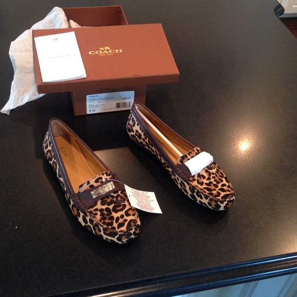 Coach Frederica leopard haircalf loafer