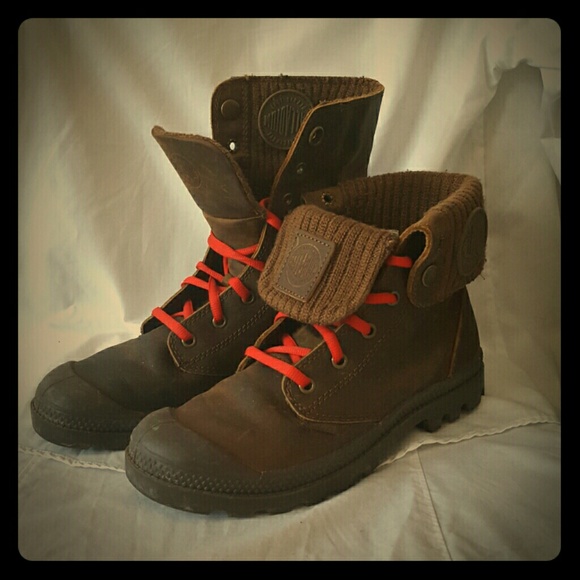 Palladium Baggy Leather Knit Boots