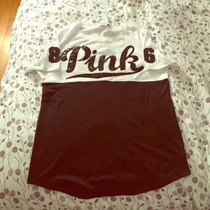 Black &white fitted top with black sequins