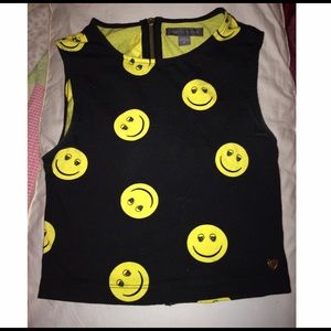 smiley face crop top -price negotiable-