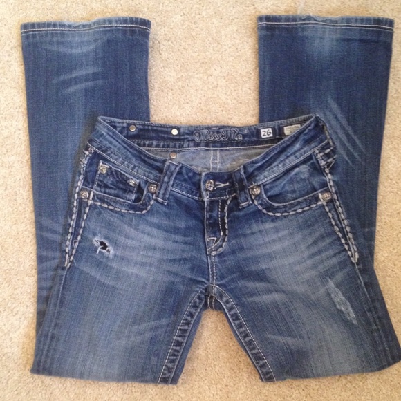 Medium wash distressed Miss Me's