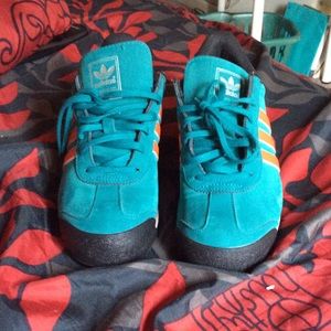 Teal and orange Adidas