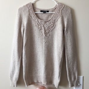 Cream laced sweater
