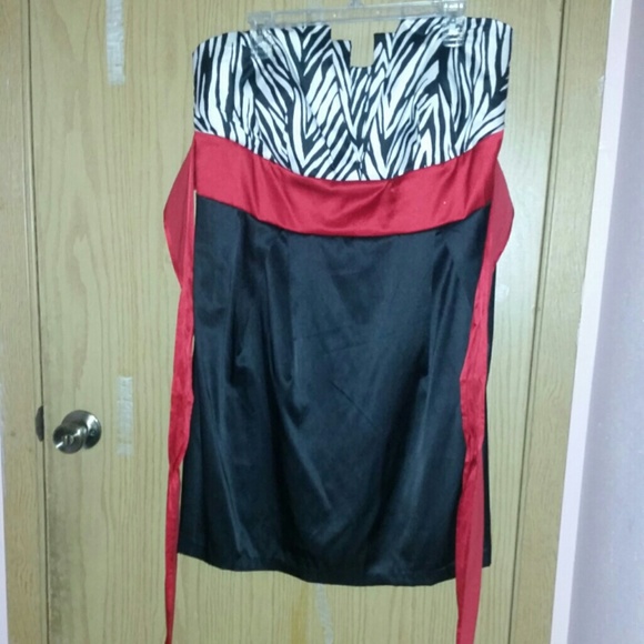 Sexy Formal Zebra Tub top Dress