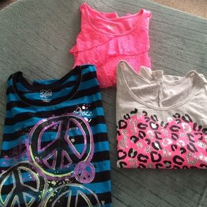 Justice girls shirts sizes 12 and 14