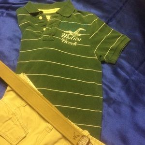 Hollister men's size medium polo green shirt