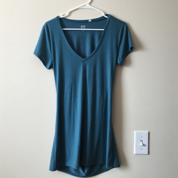 Fitted turquoise dress