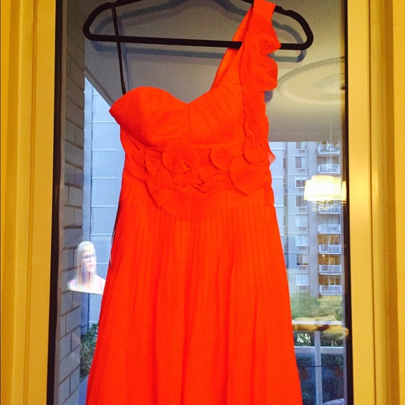bebe Dresses & Skirts - Bebe one shoulder orange dress