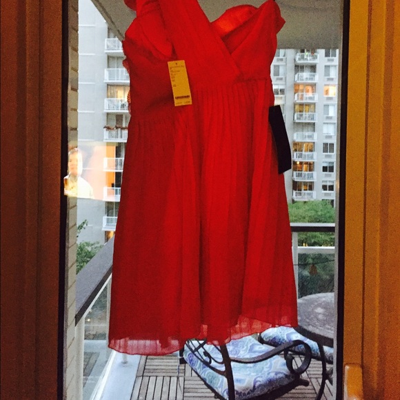 Bebe one shoulder orange dress - Picture 4 of 4