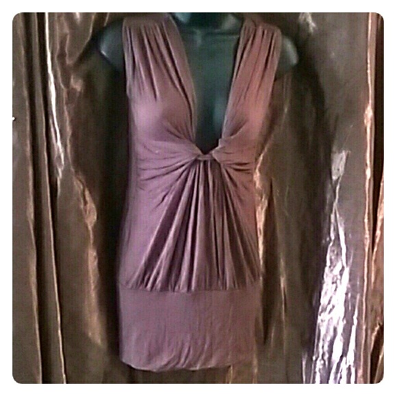 Sexy low cut Bronze top