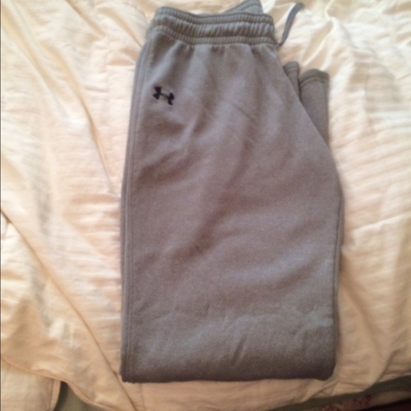 Under armour semi fitted gray sweatpants. Large