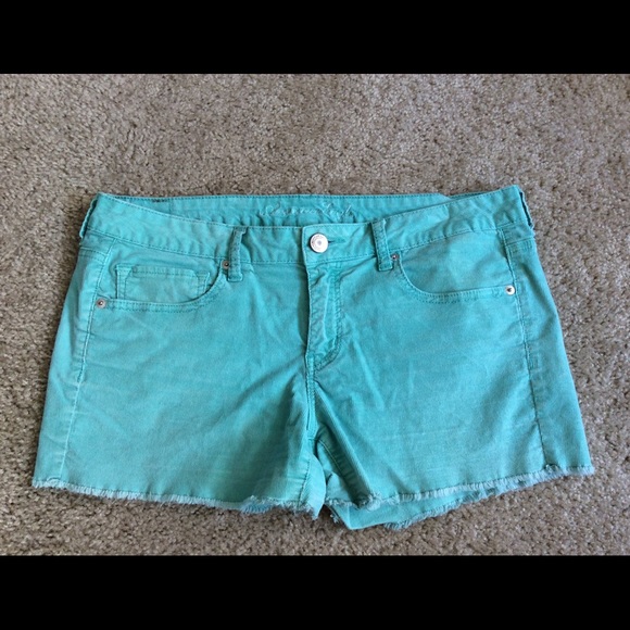 American Eagle Mint Corduroy Shorts