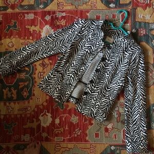 ECI Zebra Striped Blazer Jacket