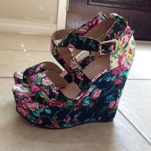 ALDO Floral Wedge Sandal