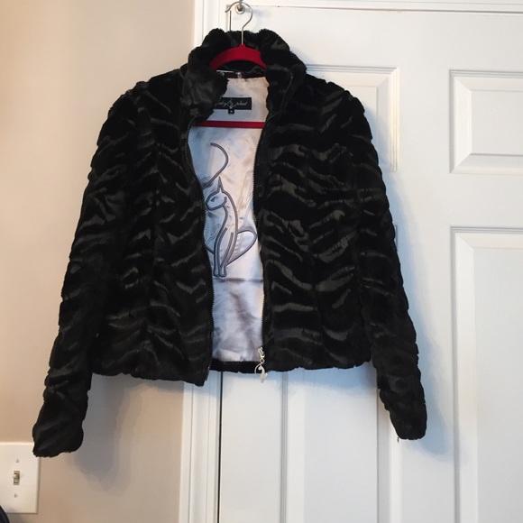 Fur/leather baby phat jacket