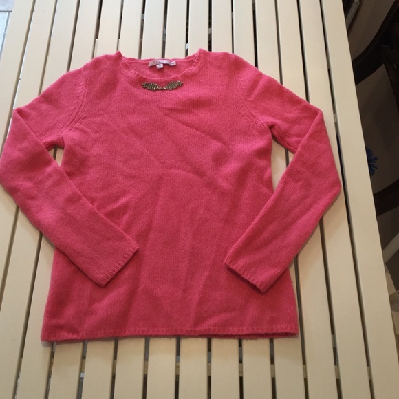 Cashmere sweater with jewel detail