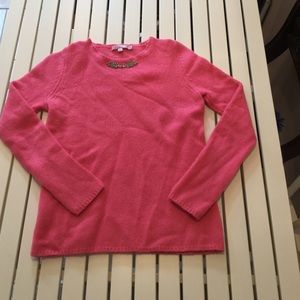 Cashmere sweater with jewel detail